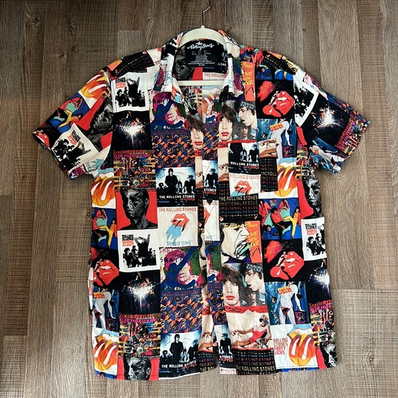 Rolling Stones Button Down Graphic Shirt - Picture 1 of 8